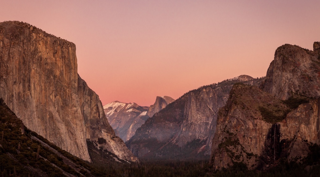Vista de cuatro de las "joyas" geológicas del Yosemite National Park, California, Estados Unidos. © Iván Pérez López (iplfoto.com)