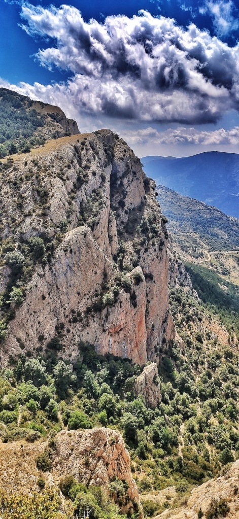 Acantilados del Montsec de Rubies, cuya cima supera los 1600 m de altitud. Imagen de Gabriel Castilla.