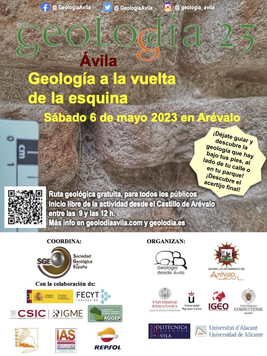 Cartel del Geolodía Ávila 23 en Arévalo
